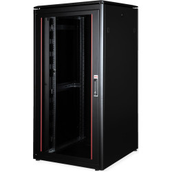 Roline 19-inch network cabinet Pro 32 U, 800x800 WxD glass door black