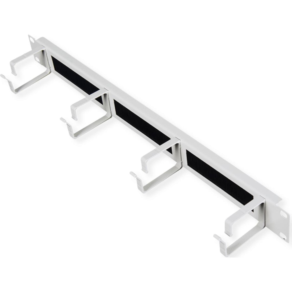 Roline 19-inch patch panel 1U grey, with brush strip 44x60mm grey