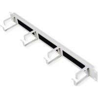 Roline 19-inch patch panel 1U grey, with brush strip 44x60mm grey