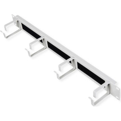 Roline 19-inch patch panel 1U grey, with brush strip 44x60mm grey