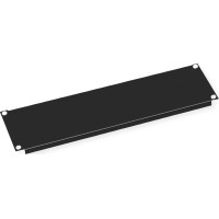 Value 19" Blank Panel, 3U, Metal, black