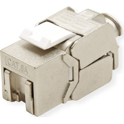 Value Cat.6A Keystone, RJ-45, STP, tool-free, silver