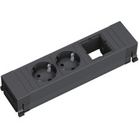 Bachmann POWER FRAME 2xCEE7/3 1xCM, Plastic profile 0.2m GST18