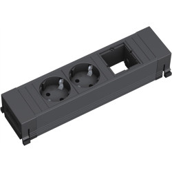 Bachmann POWER FRAME 2xCEE7/3 1xCM, Plastic profile 0.2m GST18