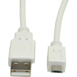 USB 2.0 Cable, USB Type A M - Micro USB B M 3.0m