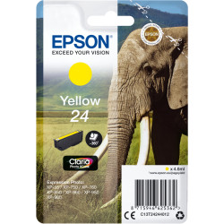 Epson Elephant Singlepack Yellow 24 Claria Photo HD Ink
