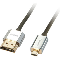 Lindy CROMO Slim High Speed HDMI to Micro HDMI Cable with Ethernet, 1m