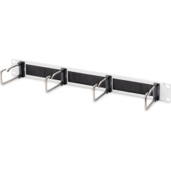 Digitus Cable Management Panel with Steel Rings and Brush Strip for 482.6 mm (19\") Cabinets, 1U