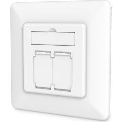 Digitus CAT 6A Class EA Network Outlet, Design-Compatible, Shielded, Flush Mount