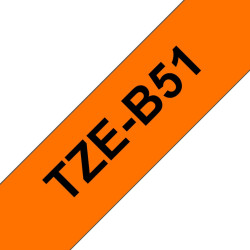 Brother Schriftbandkassette Brother 24mm signal orange/schwarz