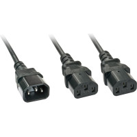 Lindy 2m C14 to 2x C13 Mains Cable