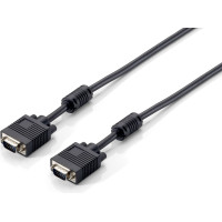 Equip 118810 VGA kabelis 1 m VGA (D-Sub) Melns
