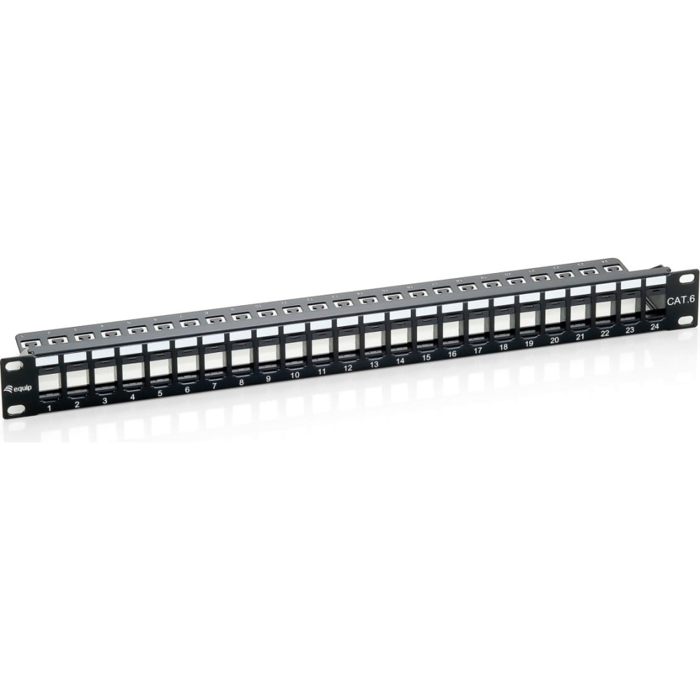 Equip Patchpanel Cat6  ungeschirmt 24x Keystone schwarz