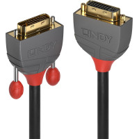 Lindy 36232 DVI kabelis 2 m DVI-D DVI-I Melns