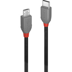 Lindy 2m USB 2.0  Type C to Micro-B Cable, Anthra Line