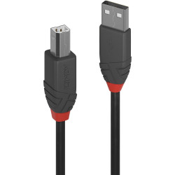 Lindy USB 2.0 Kabel Typ A/B Anthra Line M/M 3m
