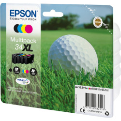 Epson Golf ball C13T34764010 tintes kārtridžs 1 pcs Oriģināls Augsta (XL) produktivitāte Melns, Tirkīzzils, Fuksīns, Dzeltens
