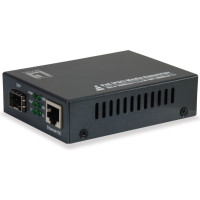 Level One LevelOne GVT-2012 tīlkla mediju pārveidotājs 1000 Mbit/s Melns