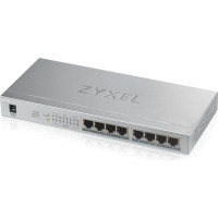 Zyxel GS1008HP Nepārvaldīts Gigabit Ethernet (10/100/1000) Power over Ethernet (PoE) Pelēks