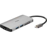 D-Link DUB-M810 dokstacija Vadu USB 3.2 Gen 1 (3.1 Gen 1) Type-C Alumīnijs
