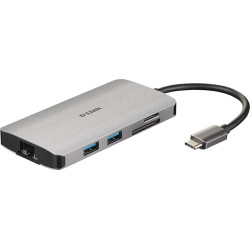 D-Link DUB-M810  8-in-1 USB-C Hub mit HDMI/USB-PD/GBE/SD-R. retail