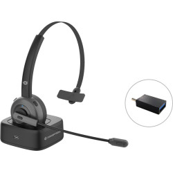 Conceptronic Headset Wireless Bluetooth mit Ladestation   sw