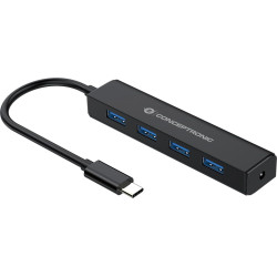 Conceptronic USB-Hub 4-Port 3.1/C->4x3.0       o.Netzteil sw
