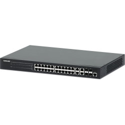 Intellinet 24 Port Gigbit PoE+ Switch mit 4 SFP-Ports