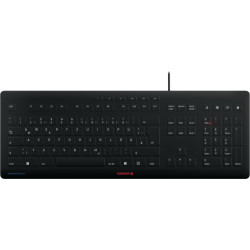 Cherry TAS STREAM PROTECT KEYBOARD Corded DE-Layout schwarz