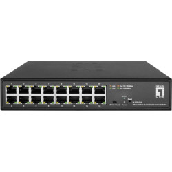 Level One LevelOne GES-2216 tīkla pārslēgs Vadīts L2 Gigabit Ethernet (10/100/1000) Melns