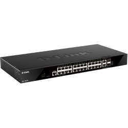D-Link DGS-1520-28/E tīkla pārslēgs Vadīts L3 10G Ethernet (100/1000/10000) 1U Melns