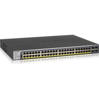 Netgear GS752TP-300EUS tīkla pārslēgs Vadīts L2/L3/L4 Gigabit Ethernet (10/100/1000) Power over Ethernet (PoE) 1U Melns