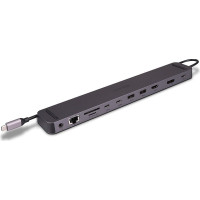 Lindy 43392 dokstacija Dok-ligzda USB 3.2 Gen 1 (3.1 Gen 1) Type-C Antracīts