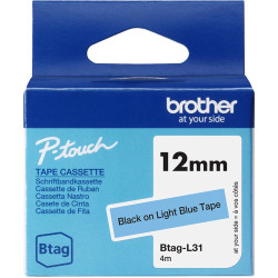 Brother Schriftband Brother 12mmx4m schwarz/hellblau BTAG-L31