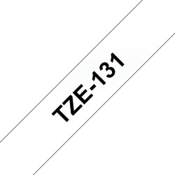 Brother TZE-131 marķēšanas lenta Melns uz caurspīdīga