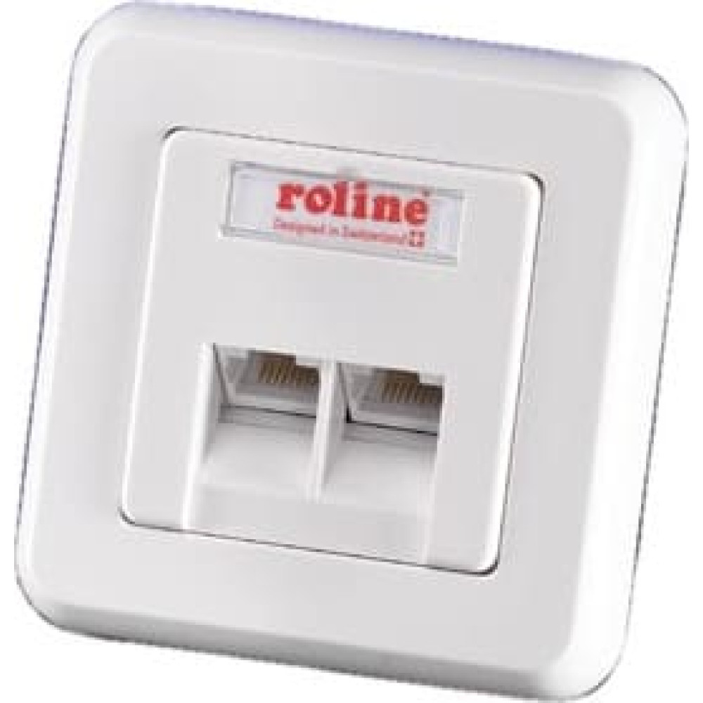 Faceplate for Flush Mount Wall Jack, white, Roline
