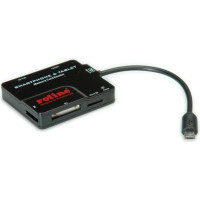 Android viedtālruņu + planšetdatoru karšu lasītājs, USB2.0, ROLINE