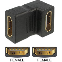 Delock Adapter HDMI female to HDMI female 90° down