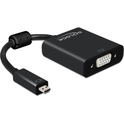 Delock Adapter HDMI Micro-D male > VGA female with Audio black