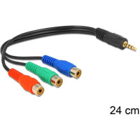 Delock Cable 3 x RCA female > Stereo plug 3.5 mm 4 pin