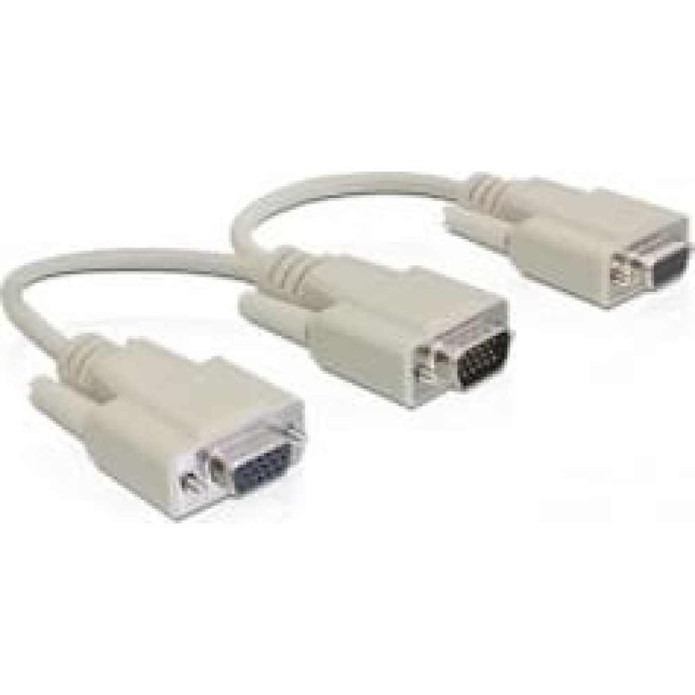 Delock Adapter VGA male > 2 x VGA female 20 cm