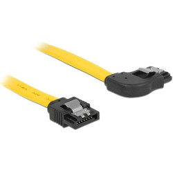 Delock SATA 6 Gb/s Cable straight to right angled 30 cm yellow