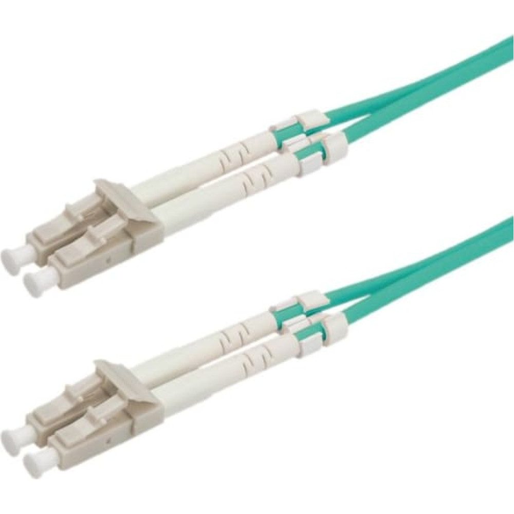 Value Fibre Optic Jumper Cable, 50/125µm, LC/LC, OM3, turquoise, 2.0 m