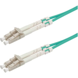 Optiskais kabelis 50/125µm, LC/LC, OM3, turquoise, 2m, Secomp