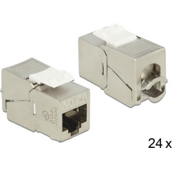 Delock Keystone Module RJ45 jack > LSA Cat.6A STP compact 24 pieces