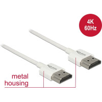 Delock Cable High Speed HDMI with Ethernet - HDMI-A male > HDMI-A male 3D 4K 1.5 m Slim High Quality