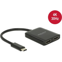 Delock USB Type-C™ Splitter (DP Alt Mode) > 2 x HDMI out 4K 30 Hz
