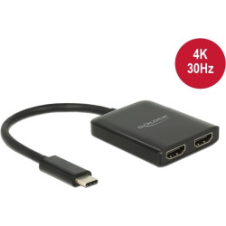 Delock USB Type-C™ Splitter (DP Alt Mode) > 2 x HDMI out 4K 30 Hz