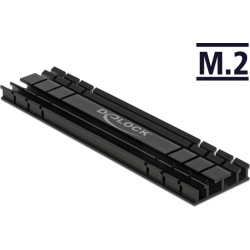 Delock Kühlkörper flach 100 mm für M.2 Modul schwarz