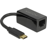 Delock USB Type-C™ Network Adapter Gigabit LAN 1 x RJ45 compact black